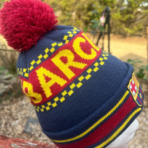 Official FC Barcelona knit beanie hat men one size - Picture 2 of 6